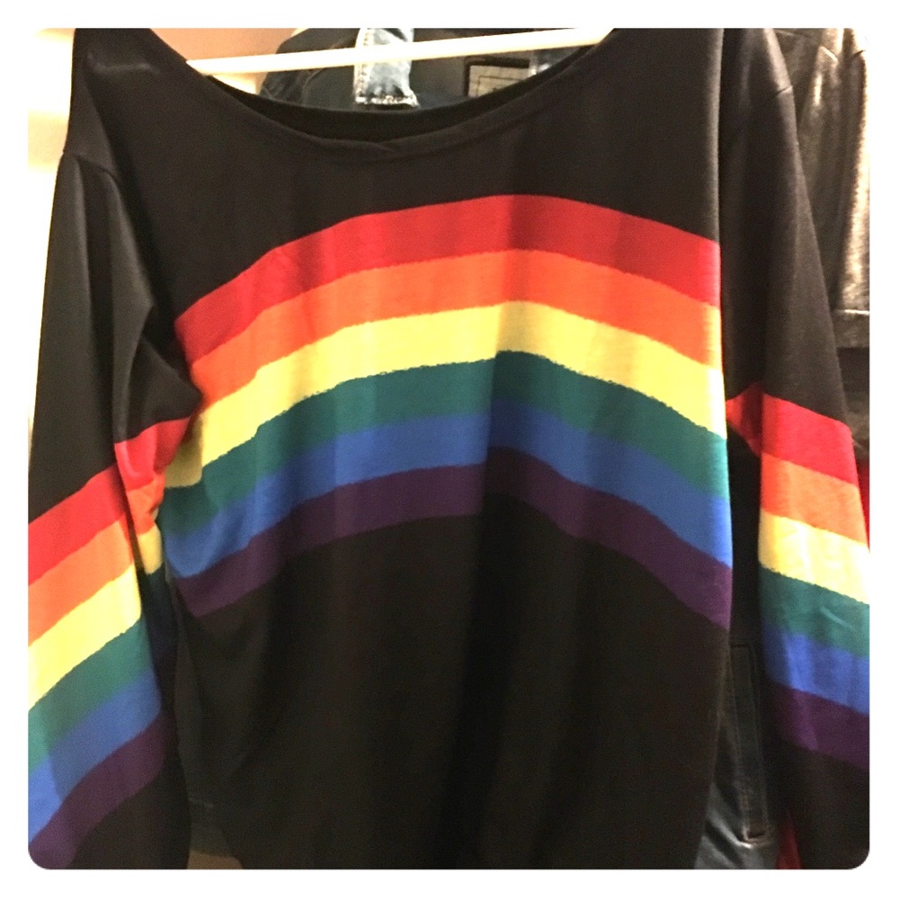 Xl rainbow polyester blouse